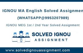 MA English Ignou Assignment