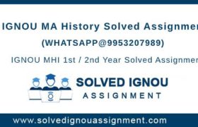 MA History IGNOU Assignment