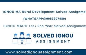 MARd IGNOU Assignment