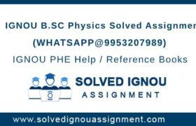 B.Sc Physics IGNOU Assignment