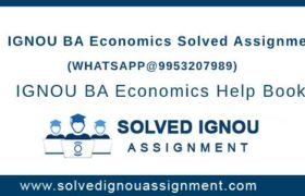 IGNOU BA Economics Solved Assignment