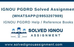 PGDRD IGNOU Assignment