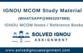 IGNOU MCOM Study Material