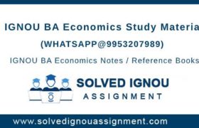 IGNOU BA Economics Study Material