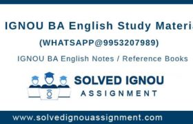 IGNOU BA English Study Material