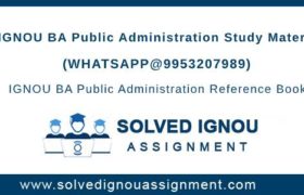 IGNOU BA Public Administration Study Material