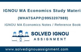 IGNOU MA Economics Study Material