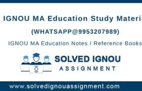 IGNOU MA Education Study Material