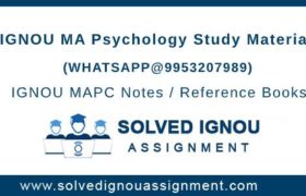 IGNOU MAPC Study Material