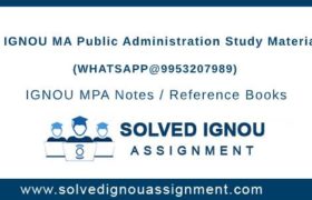 IGNOU MPA Study Material