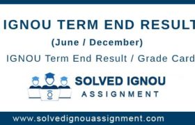 IGNOU Term End Result