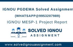 IGNOU PGDEMA Assignment