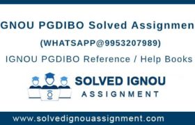 IGNOU PGDIBO Assignment