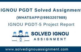 IGNOU PGDT Assignment