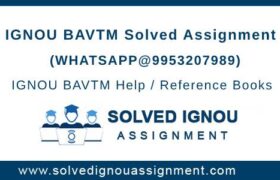 BAVTM Ignou Assignments