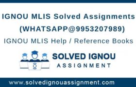 MLIS Assignment Ignou