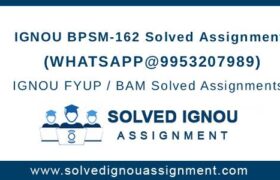 BPSM162 Solved Assignment